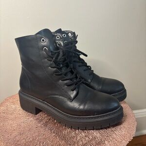 Style & Co. Black Combat Boots